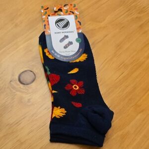 Floral Socks - Navy